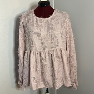 FEATHERY BABY DOLL TOP